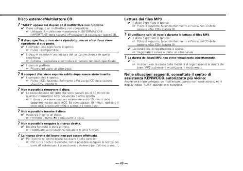 Kenwood KDC-M7024 - Manuale d'Istruzioni KDC-M7024