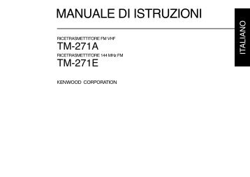 Kenwood TM-271A - Manuale d'istruzioni TM-271A