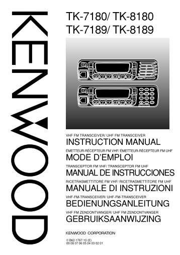 Kenwood TK-7180E - Manuale d'istruzioni TK-7180E
