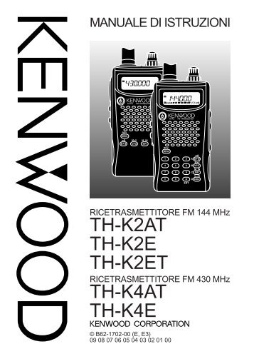 Kenwood TH-K4E - Manuale d'istruzioni TH-K4E