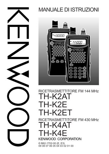 Kenwood TH-K2AT - Manuale d'istruzioni TH-K2AT