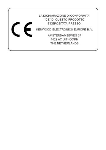 Kenwood TK-380 - Manuale d'istruzioni TK-380