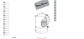Moulinex NOVEO BY2808 - Manuale d'Istruzione English