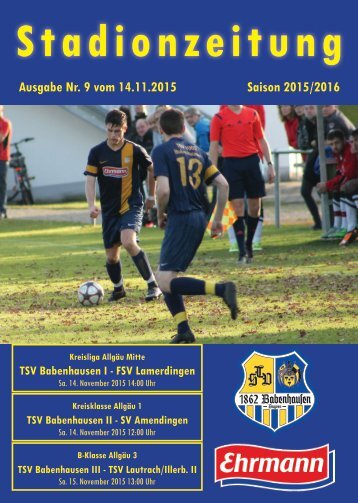 20151114 09 Stadionzeitung TSV Babenhausen - FSV Lamerdingen