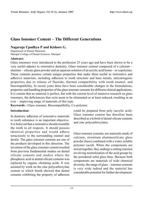glass ionomer cement composition