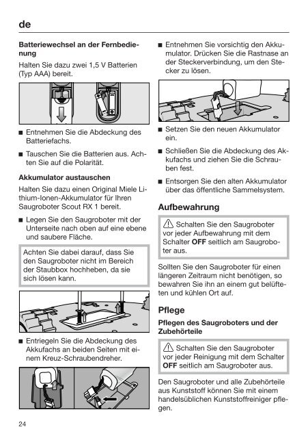 Miele Scout RX1 - SJQL0 - Istruzioni d'uso