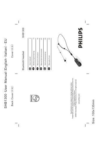 Philips Cuffia Bluetooth - Istruzioni per l'uso - NLD