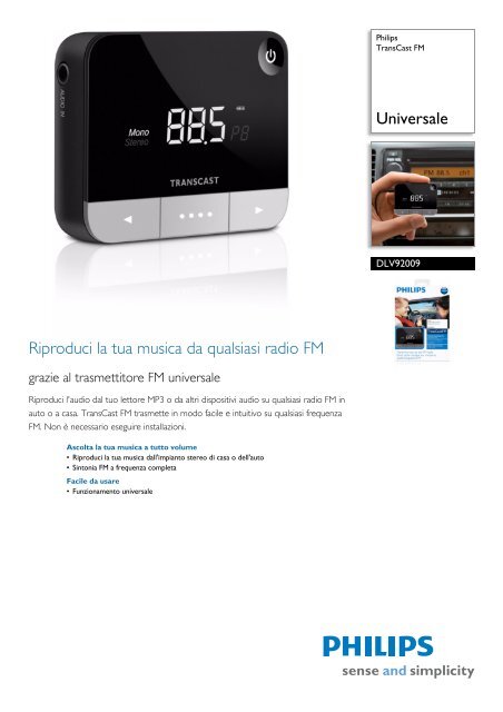 Philips TransCast FM - Scheda tecnica - ITA