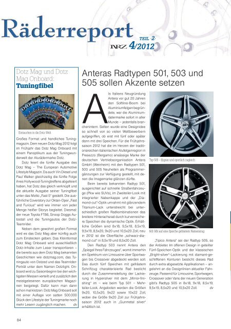 NEUE REIFENZEITUNG 4/2012, Seite 54-93 - Reifenpresse.de