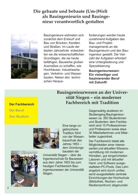Bauingenieur- wesen - Universität Siegen