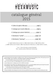 Catalogue Général 2012 Editions Musicales Henry Lemoine - 