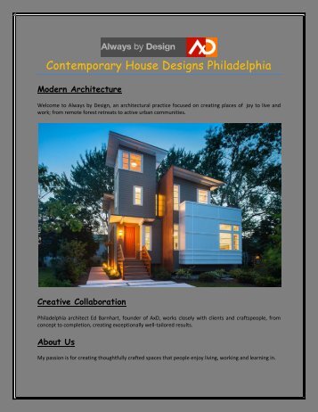 Contemporary House Designs Philadelphia