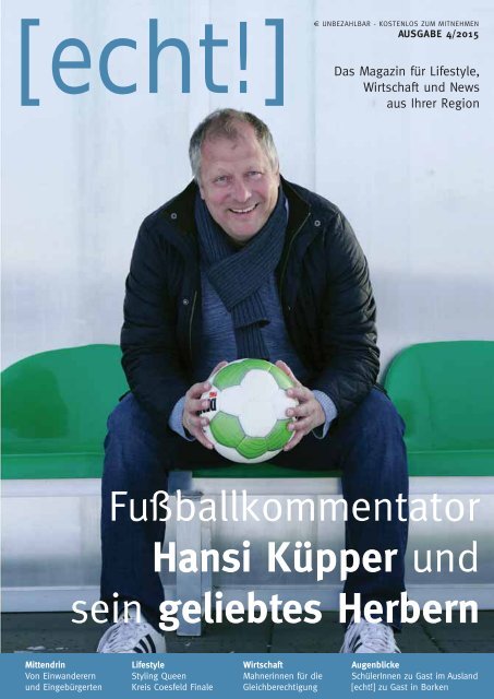 [echt!] - Ausgabe 4/2015 - Das Magazin für den Kreis Coesfeld