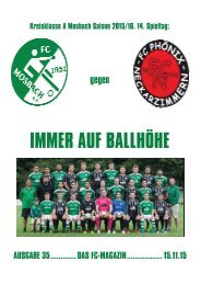 FC Magazin Ausgabe 35. 15.11.15. FCM - FC Neckarzimmern