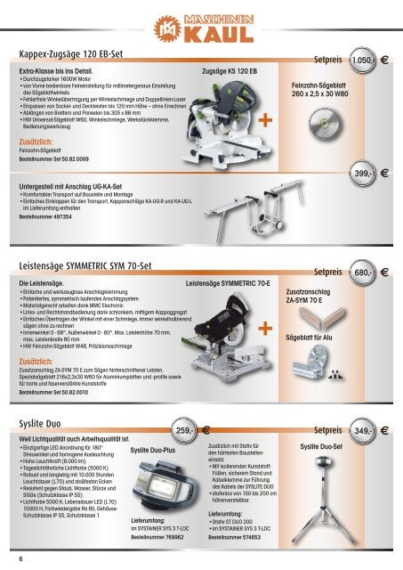 Maschinen Kaul, Nordwest-Festool-Broschüre