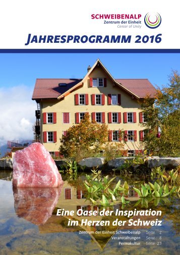 Schweibenalp Jahresprogramm 2016