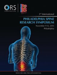 PHILADELPHIA SPINE RESEARCH SYMPOSIUM