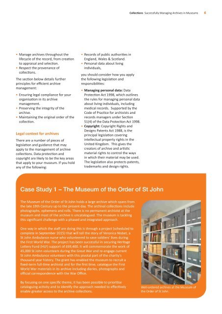 Success Guides Successfully Managing Archives in Museums