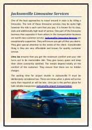 Jacksonville Limousine Services