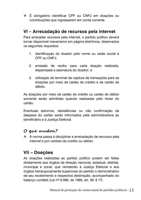 MANUAL DE PRESTAÇÃO DE CONTAS ANUAL DE PARTIDOS POLÍTICOS