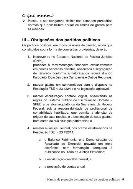 MANUAL DE PRESTAÇÃO DE CONTAS ANUAL DE PARTIDOS POLÍTICOS