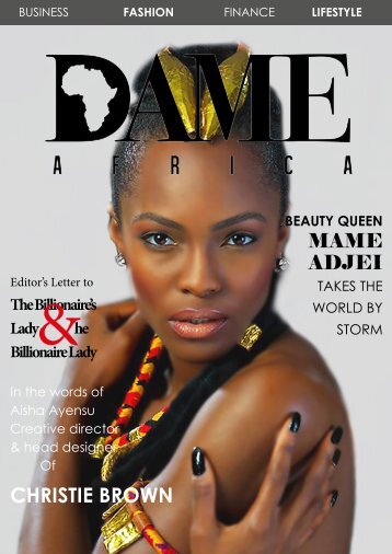 DAME Africa Magazine - Fashon &Lifestyle