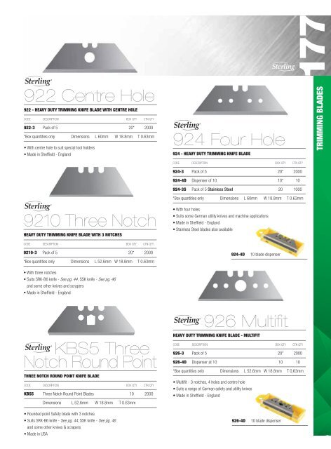 Sterling Catalogue 2013