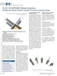 PICMA® Bender Actuators PL112 · PL140, Multilayer Low Voltage ...