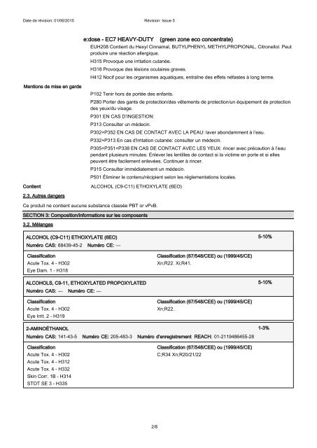 EC7 HEAVY-DUTY (green zone eco concentrate) - Evans Vanodine ...