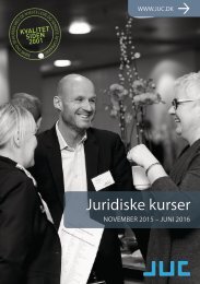 JUC kurser for advokater og jurister 7-2015