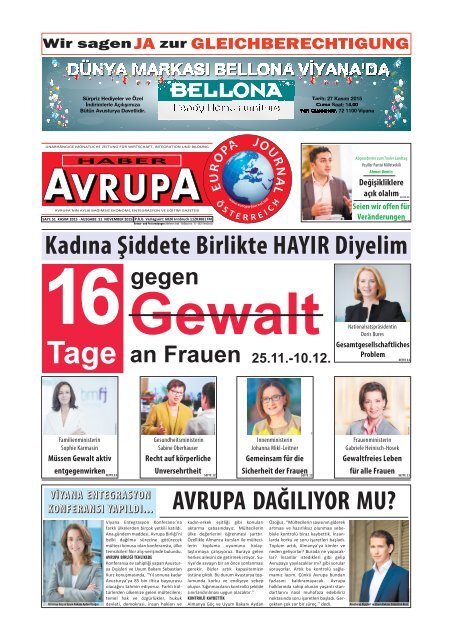 EUROPA JOURNAL - HABER AVRUPA NOVEMBER 2015