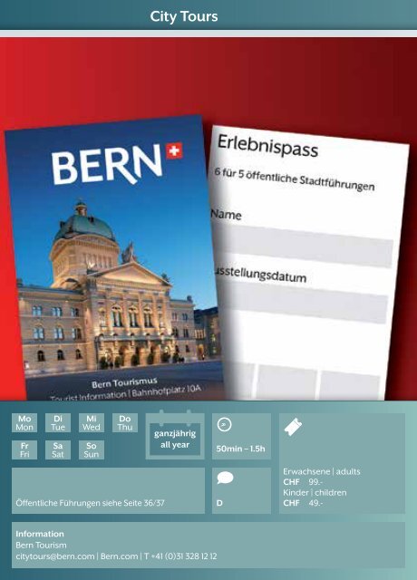 Bern Excursions 2015 / 2016