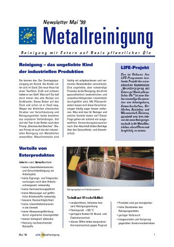 LIFE-Projekt Reinigung - Kooperationsstelle Hamburg