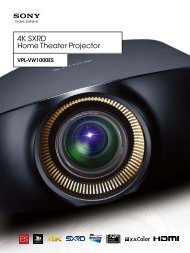 4K SXRD Home Theater Projector - Sony Professional Solutions ...