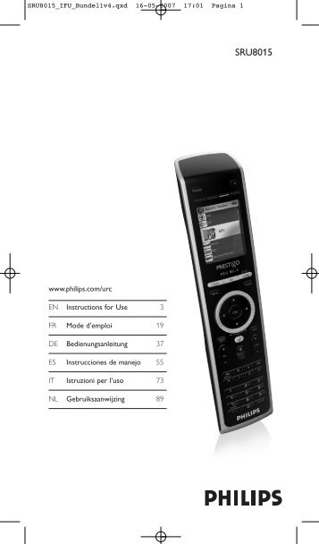 Philips Prestigo Telecomando universale - Istruzioni per l'uso - FRA