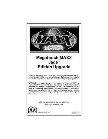 Megatouch MAXX Jade™ Edition Upgrade - TournaMAXX