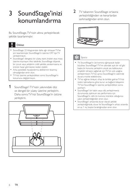 Philips Altoparlante SoundStage - Istruzioni per l'uso - TUR