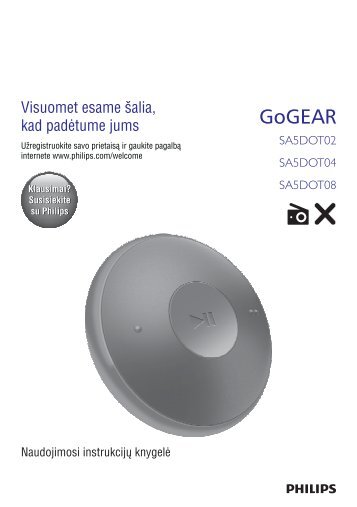 Philips GoGEAR Lettore MP3 - Istruzioni per l'uso - LIT