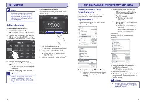 Philips GoGEAR Lettore MP4 - Istruzioni per l'uso - LIT