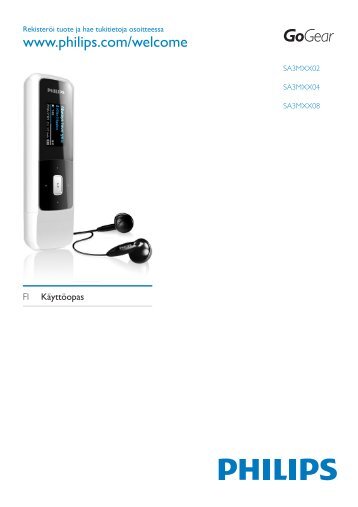 Philips GoGEAR Lettore MP3 - Istruzioni per l'uso - FIN