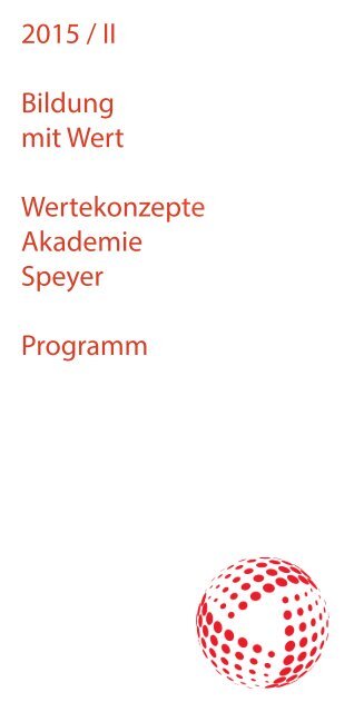 Wertekonzepte Programm 2015:2