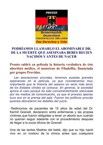 ABORTISTA MEDICO-EL MONSTRUO DE FILADELFIA-ASESINO DE BEBES NACIDOS Y NO NACIDOS