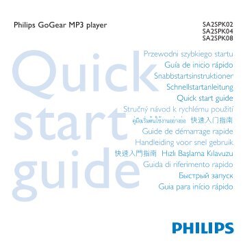 Philips GoGEAR Lettore MP3 - Guida rapida - POL