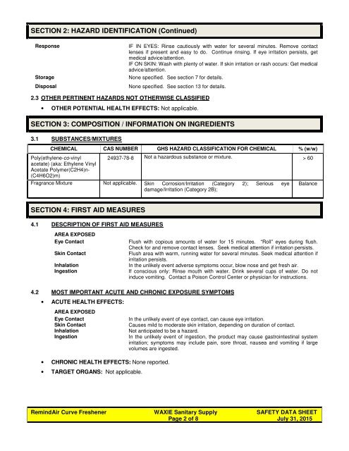 SAFETY DATA SHEET