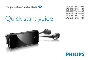 Philips GoGEAR Lettore MP3 - Guida rapida - ENG