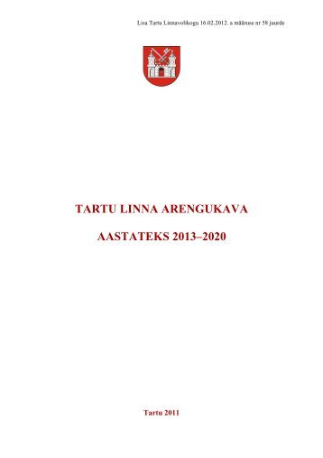 Tartu linna arengukava aastateks 2013-2020