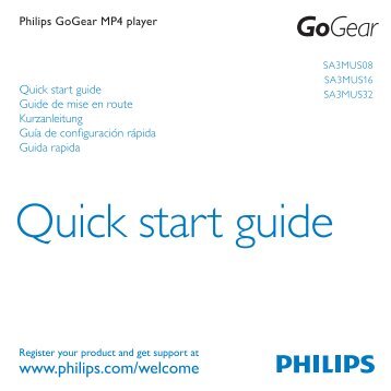 Philips GoGEAR Lettore MP4 - Guida rapida - DEU