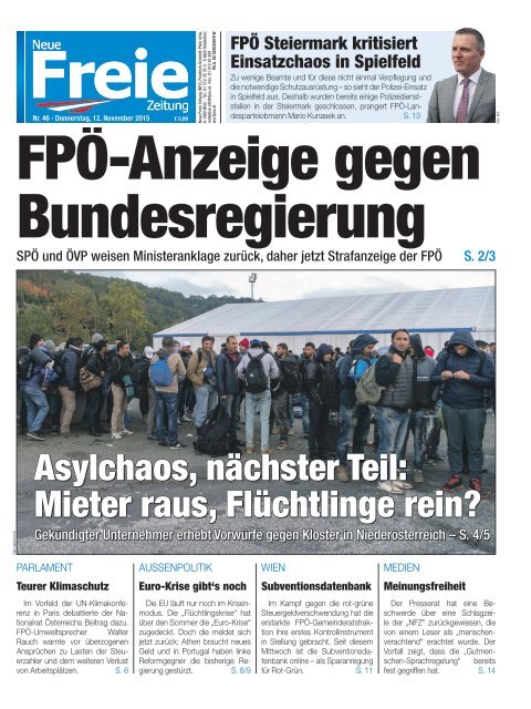 FPÖ-Anzeige gegen Bundesregierung