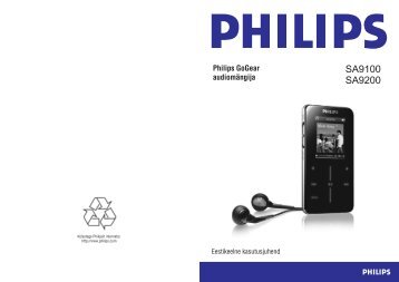 Philips GoGear Lettore audio con memoria flash - Istruzioni per l'uso - EST