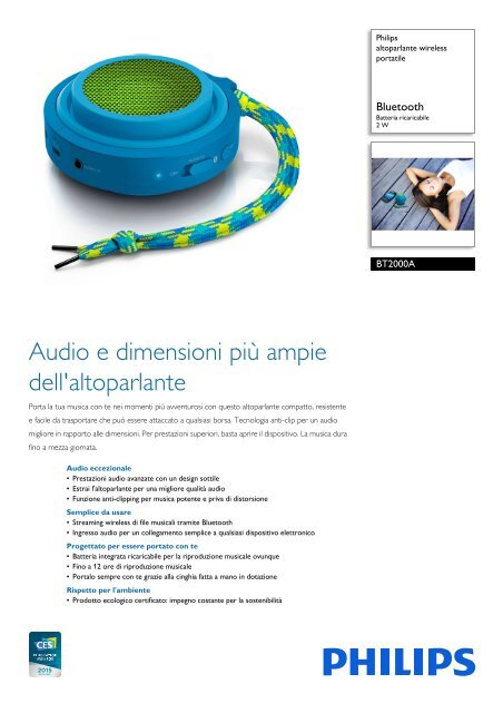 Acquista Cassa bluetooth portatile con luci colorate, 4 ore di autonomia, dim.9x9x13 cm - School Point